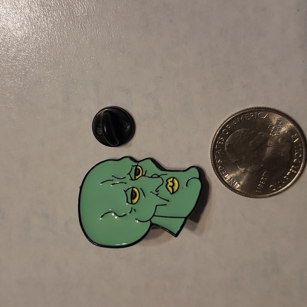 Handsome Squidward enamel pin
